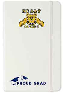 North Carolina A&T State University Proud Grad team logo Notebook and Folder - White