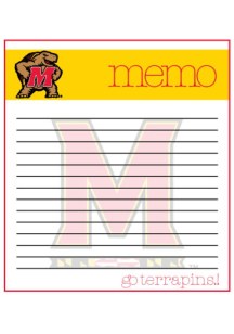 White Maryland Terrapins Small Memo Notepad