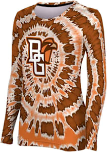 ProSphere Bowling Green Falcons Womens Orange Tie Dye LS Tee