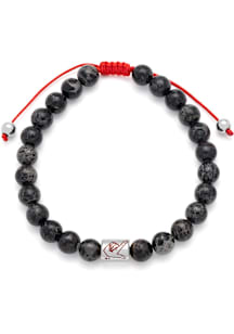 Texas Tech Red Raiders Stainless Steel Beaded Mens Bracelet