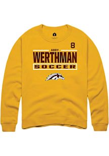Abby Werthman Western Michigan Broncos Mens Gold NIL Stacked Box Player Crew