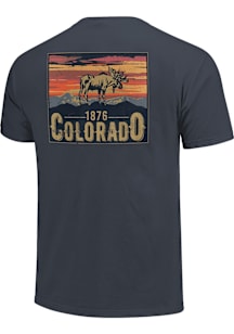 Colorado Blue Moose Sunset Short Sleeve Fashion T Shirt