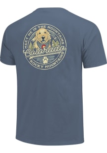 Colorado Blue Camp on Circle - Dog Short Sleeve Fashion T Shirt