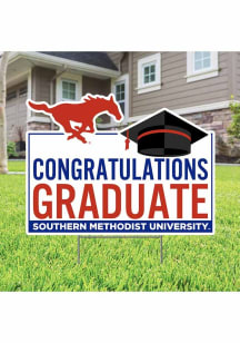 SMU Mustangs Congratulations Graduate Yard Sign - White