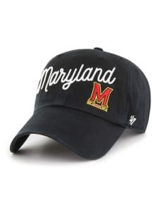 Maryland Terrapins 47 Millie Clean Up Womens Adjustable Hat - Black