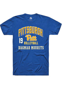 Dagmar Mourits Rally Mens Blue Pitt Panthers NIL Arch Logo Player T Shirt