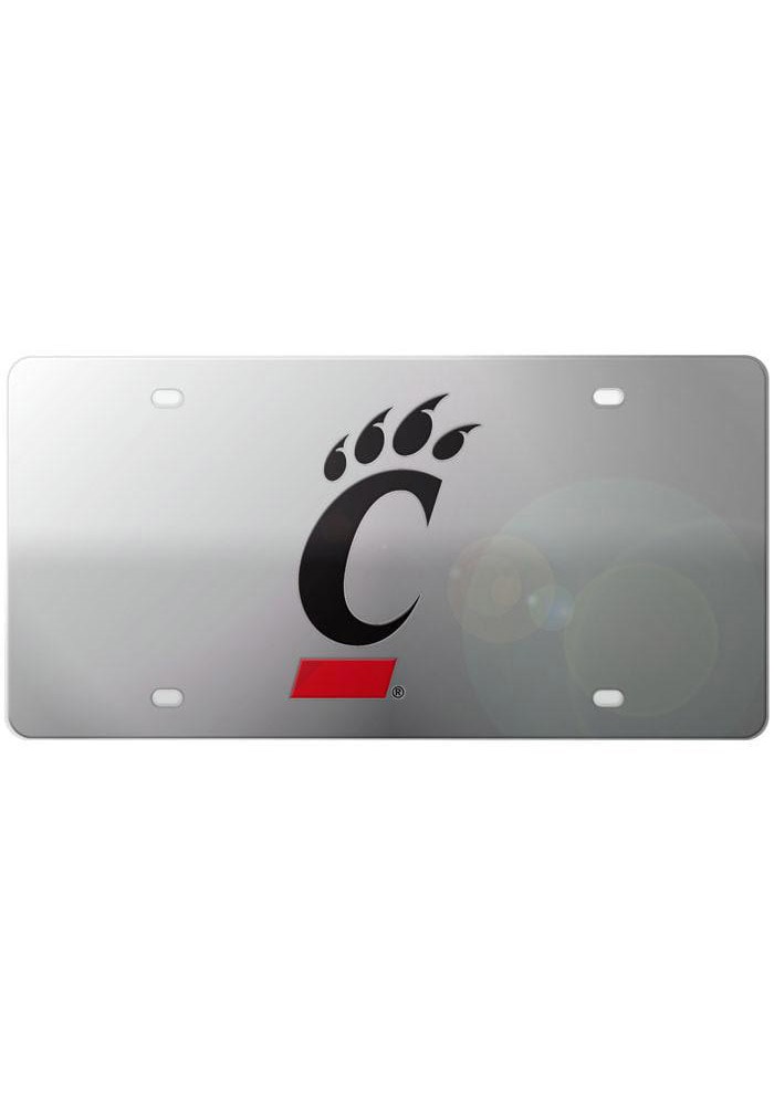 Cincinnati Bearcats Team Logo Silver Car Accessory License Plate