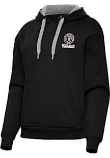 Antigua Inter Miami CF Womens Black 2025 Cup Champions Victory Hooded Sweatshirt