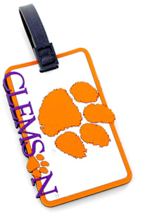Clemson Tigers Orange Rubber Luggage Tag