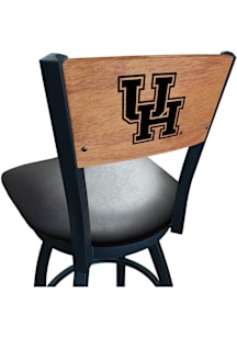 Houston Cougars Vinyl Seat Maple Back Swivel Pub Stool - Black