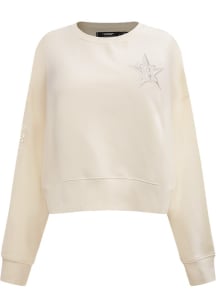 Pro Standard Houston Astros Mens White Neutral Long Sleeve Fashion Sweatshirt