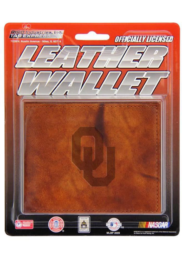 Oklahoma Sooners Manmade Leather Mens Bifold Wallet