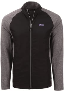 Cutter and Buck TCU Horned Frogs Mens Black Adapt Eco Big and Tall Light Weight Jacket