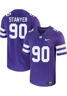 Christian Hudson Nike Mens Purple K-State Wildcats NIL Game Football Jersey