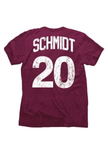 Mike Schmidt Philadelphia Phillies Maroon Tri-Blend Short Sleeve Fashion Player T Shirt