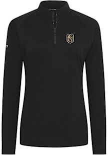 Levelwear Vegas Golden Knights Womens Black Flex Embroidered 3D Patch Qtr Zip