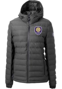 Cutter and Buck Orlando City SC Womens Graphite Mission Ridge Repreve Heavy Weight Jacket