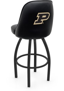 Black Purdue Boilermakers Padded Swivel Pub Stool