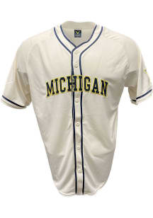 Mens Ivory Michigan Wolverines Replica Jersey