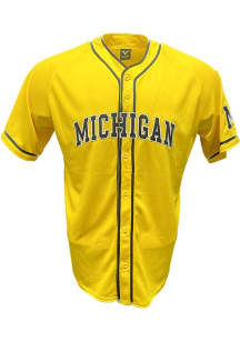 Mens Yellow Michigan Wolverines Replica Jersey