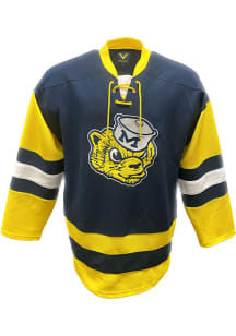 Mens Navy Blue Michigan Wolverines Replica Design Hockey Jersey