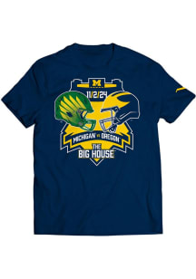 Michigan Wolverines Big House Short Sleeve T Shirt - Navy Blue