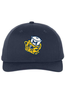 Michigan Wolverines Navy Blue University Design Adjustable Hat