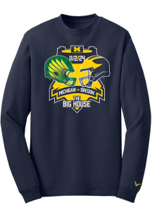 Mens Navy Blue Michigan Wolverines Big House Tee