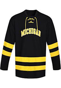 Michigan Wolverines Mens Black Replica Hockey Jersey