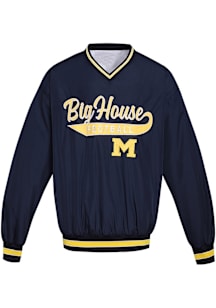Michigan Wolverines Mens Blue Pullover Pullover Jackets