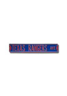 Texas Rangers Blue Street Sign