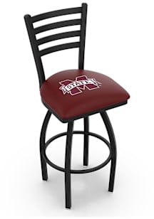Mississippi State Bulldogs High Back Swivel Pub Stool - Black