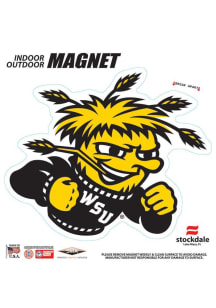 Wichita State Shockers 6x6 Car Magnet - Yellow