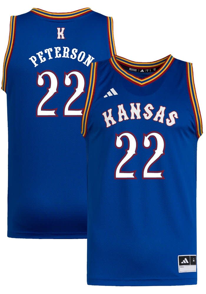 Darryn Peterson Mens ROYAL Kansas Jayhawks NIL Name And Number