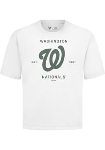 Levelwear Washington Nationals White Signature Knit Crossway Short Sleeve Fashion T Shirt