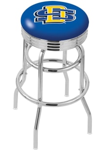 South Dakota State Jackrabbits Double-Ring Swivel Chrome Pub Stool - Black