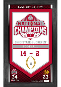 Red Ohio State Buckeyes 2024 Football National Champions Banner Plaque