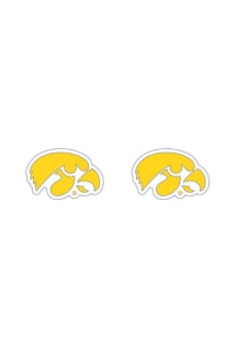 Post Iowa Hawkeyes Womens Earrings - Yellow
