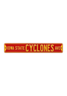 Iowa State Cyclones Red Street Sign