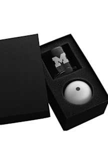 Michigan Wolverines Ice Rock Glass - White