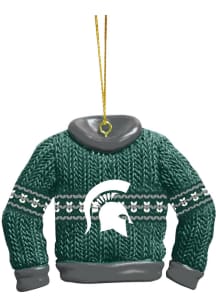 Green Michigan State Spartans Ugly Sweater Ornament