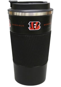 Cincinnati Bengals 18oz SS Coffee Tumbler Silicone Wrap Stainless Steel Tumbler - Black