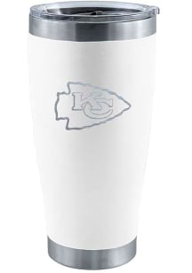 Kansas City Chiefs 20 oz Laser Etched Stainless Steel Tumbler Stainless Steel Tumbler - White