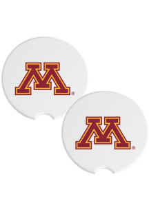 Maroon Minnesota Golden Gophers 2pk Ceramic Car Coaster