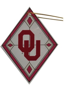 Oklahoma Sooners Art Glass Ornament