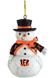 Cincinnati Bengals Woodland Snowman Ornament