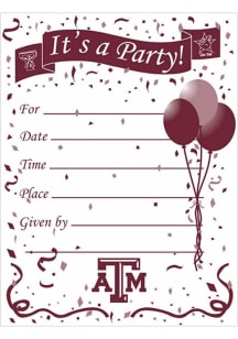 Texas A&amp;M Aggies Party Invitation Card Sets