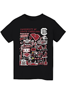 Vive La Fete South Carolina Gamecocks Youth Black Impressions Short Sleeve T-Shirt