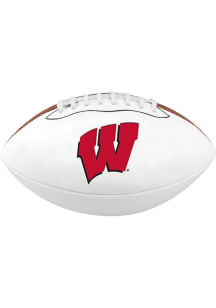 White Wisconsin Badgers 6.5&quot; Micro Autograph Football