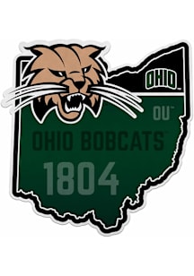 Ohio Bobcats State Shape Pennant - Green